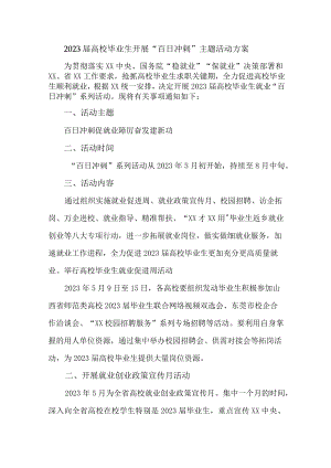 2023年财经学院毕业生开展“百日冲刺”主题活动实施方案 （合计4份）.docx