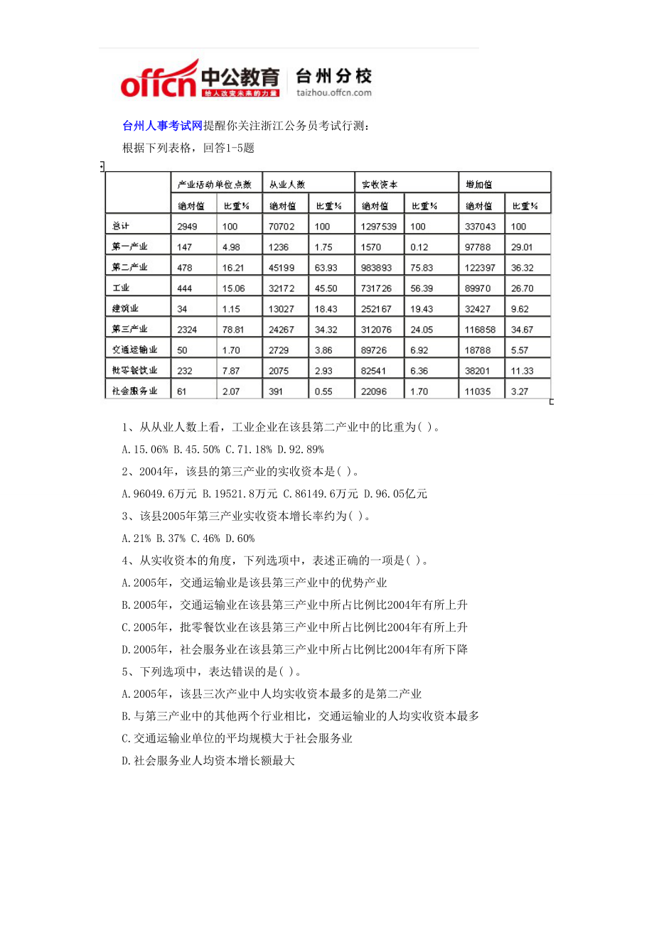 浙江公务员考试行测备考—资料分析练习及答案3月13日.doc_第1页