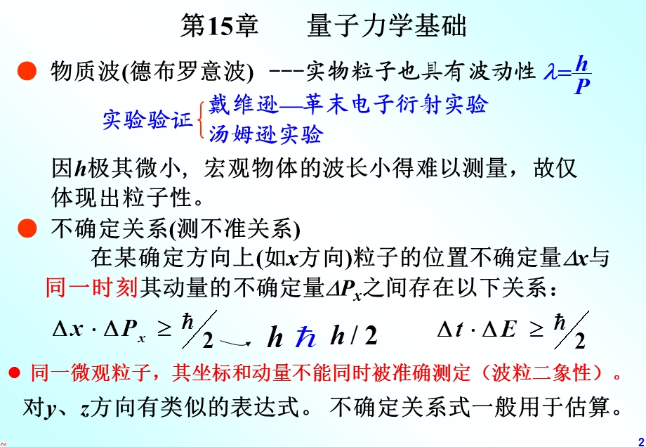 大学物理教学51.量子力学基础.ppt_第2页