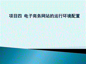 项目四电子商务的运行环境配置.ppt