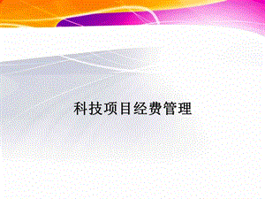 科技项目经费管理.ppt