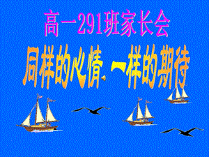 高一291班第一次家长会.ppt