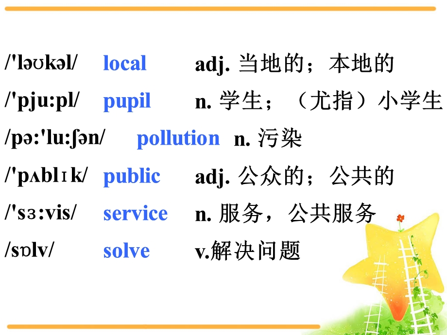 外研版初二上册英语教学课件-module9单词.ppt_第3页