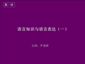 语言知识与语言表达.ppt