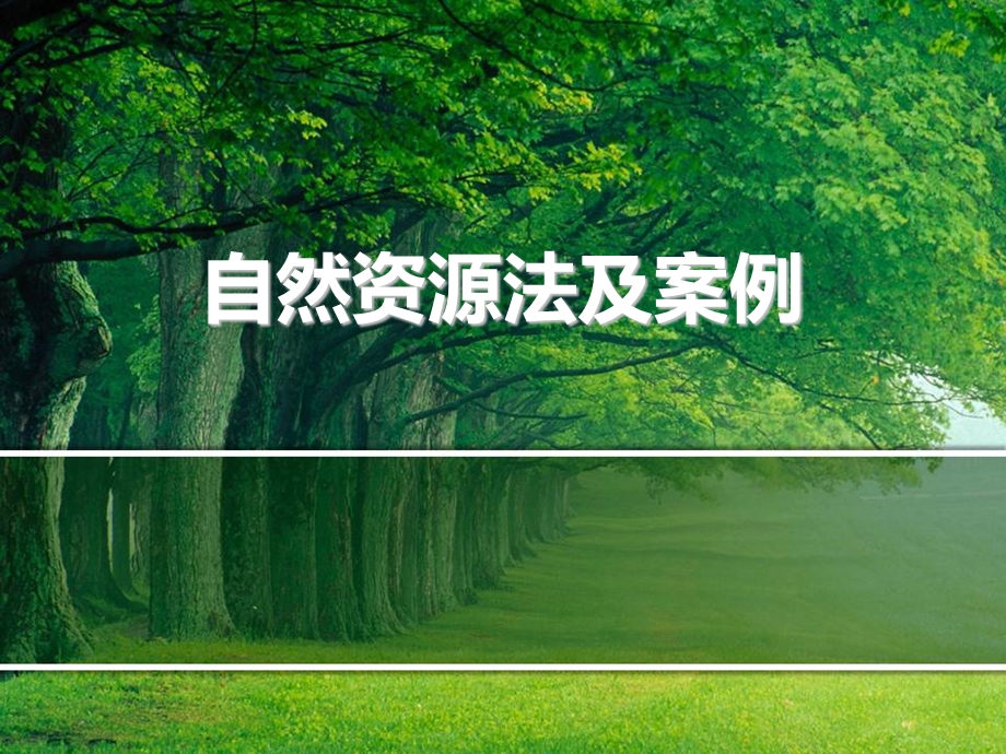 自然资源法及案例分析.ppt_第1页