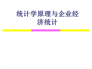 统计学原理与企业经济统计.ppt