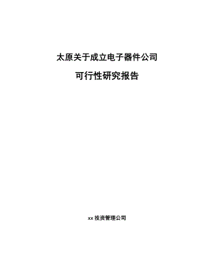 太原关于成立电子器件公司可行性研究报告.docx