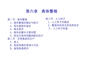 遗传学ppt课件第6章离体繁殖.ppt