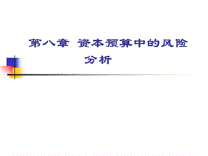 资本预算中的风险分析.ppt