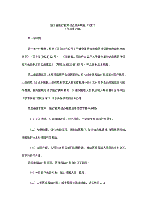 湖北省医疗救助经办服务规程 (试行).docx