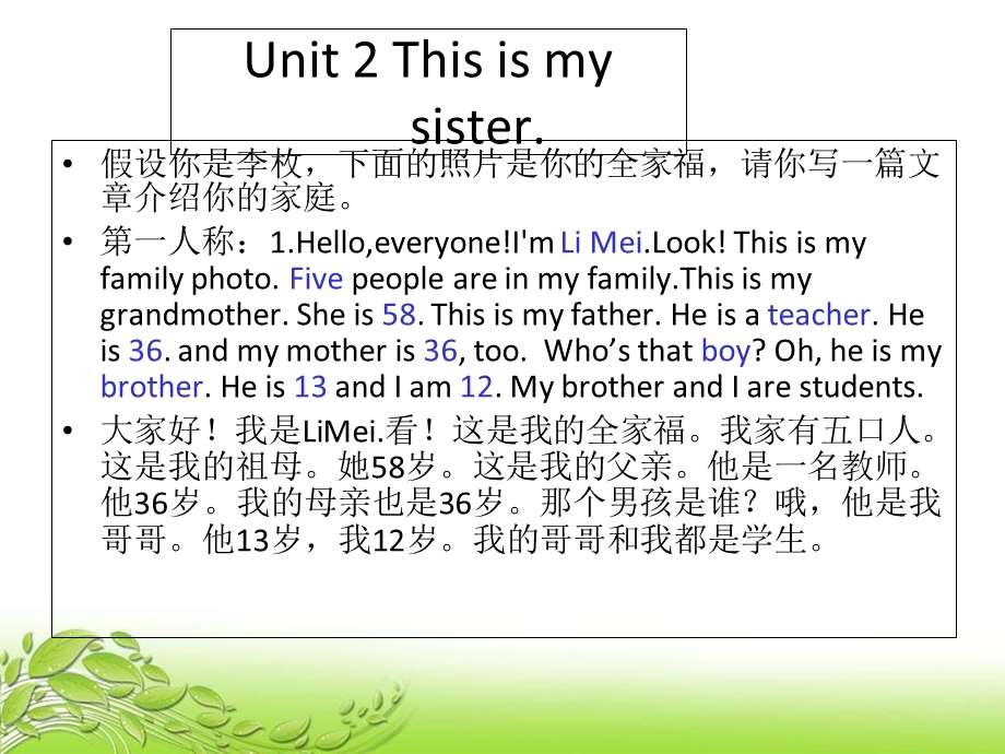 英语上册Unit1-5单元写作范.ppt_第3页