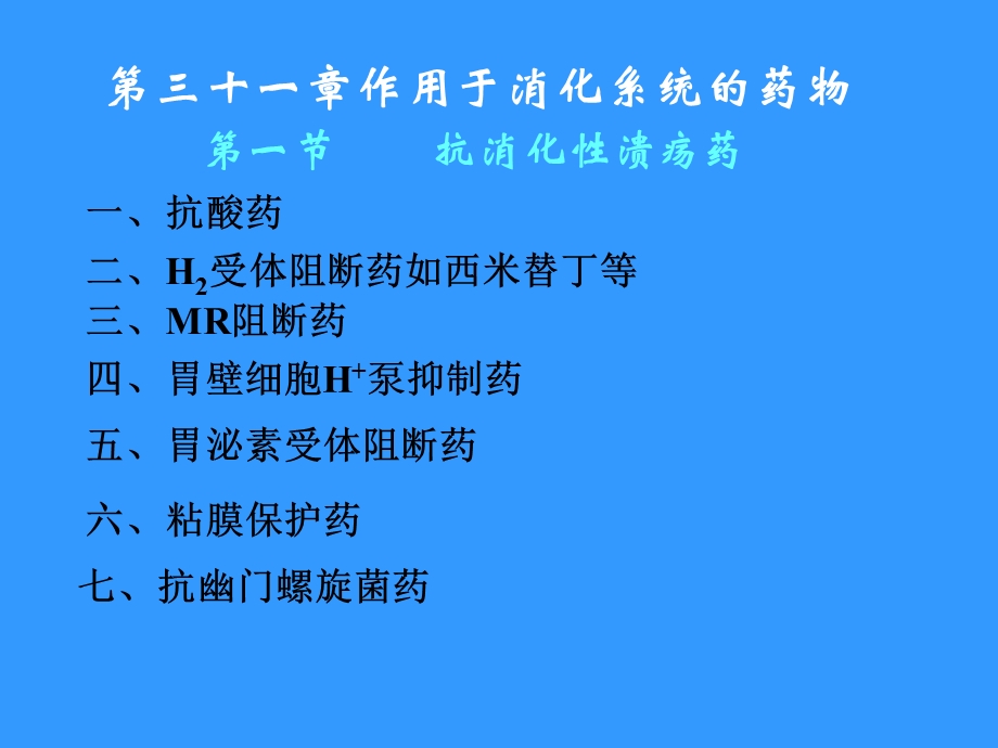 药理学第三十一章作用于消化系统的药物.ppt_第1页