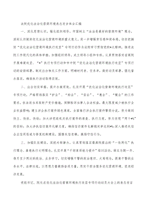 法院优化法治化营商环境表态发言体会汇编.docx