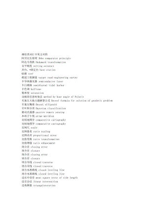 测绘类词汇中英文对照.doc