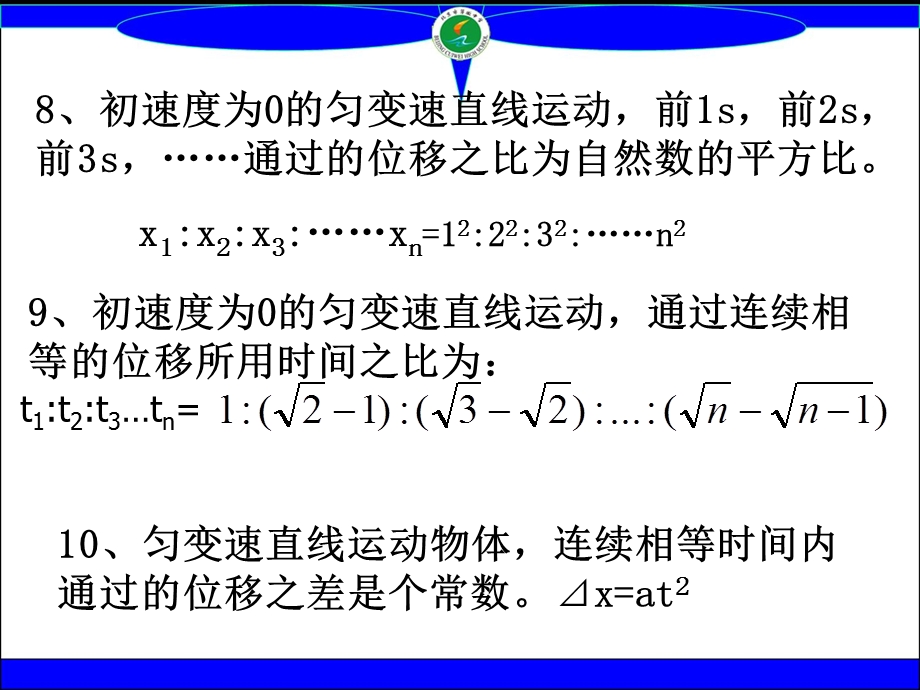 高一物理运动规律总结.ppt_第2页