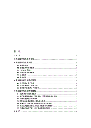 浅析国际海运提单中的风险及预防措施.doc