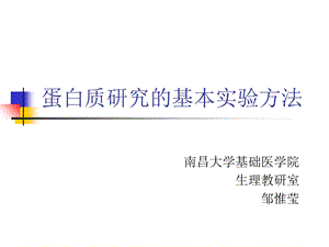 蛋白质研究的基实本验方法.ppt