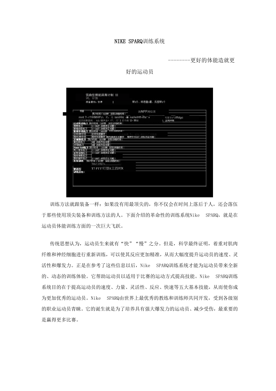 五虎课堂：NIKE SPARQ 训练系统方法.docx_第1页