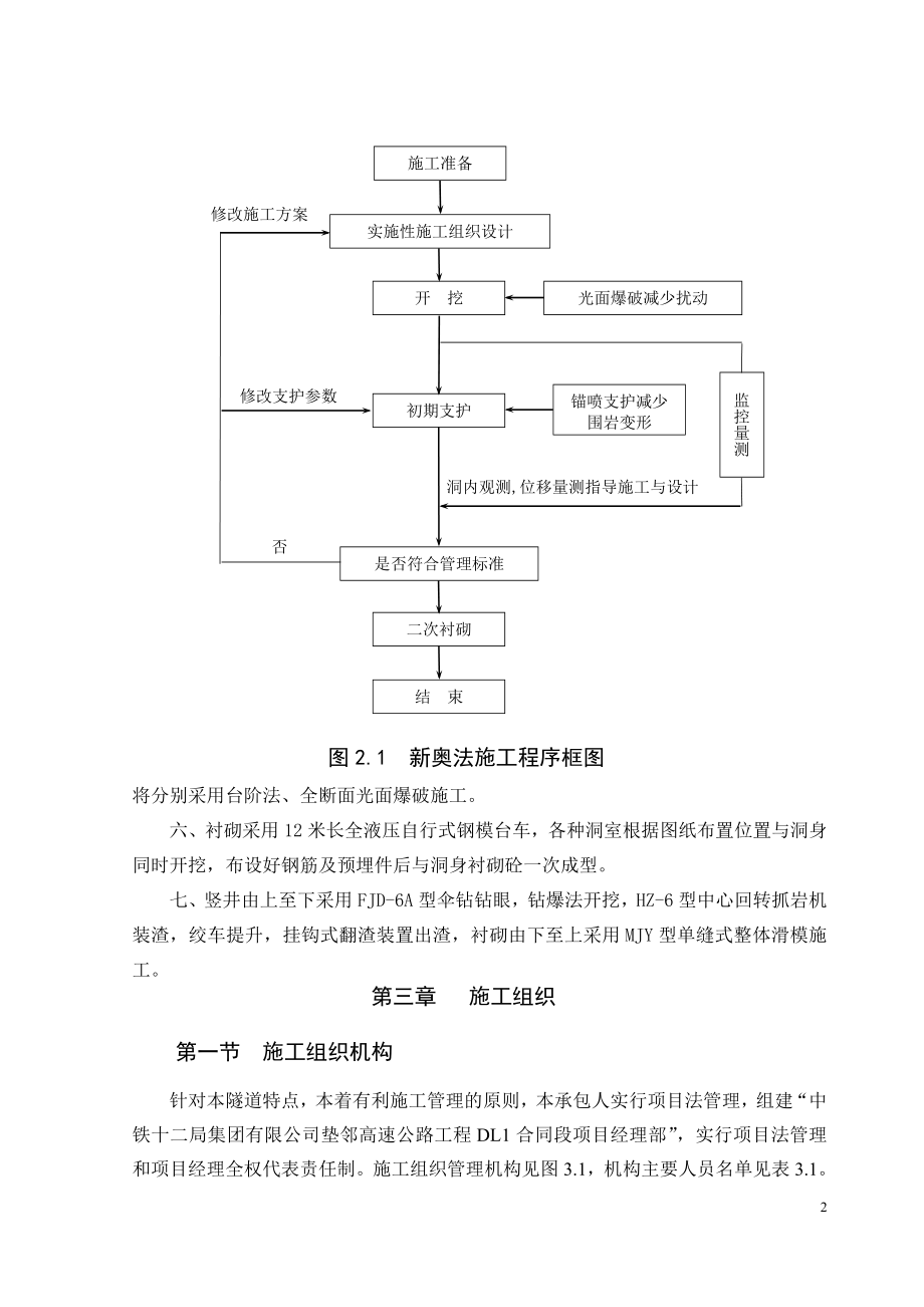 分离式双车道单向高速公路隧道施工组织设计.doc_第2页