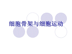 细胞骨架与细胞运动.ppt