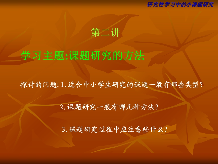 研究性学习中的小课题研究.ppt_第2页