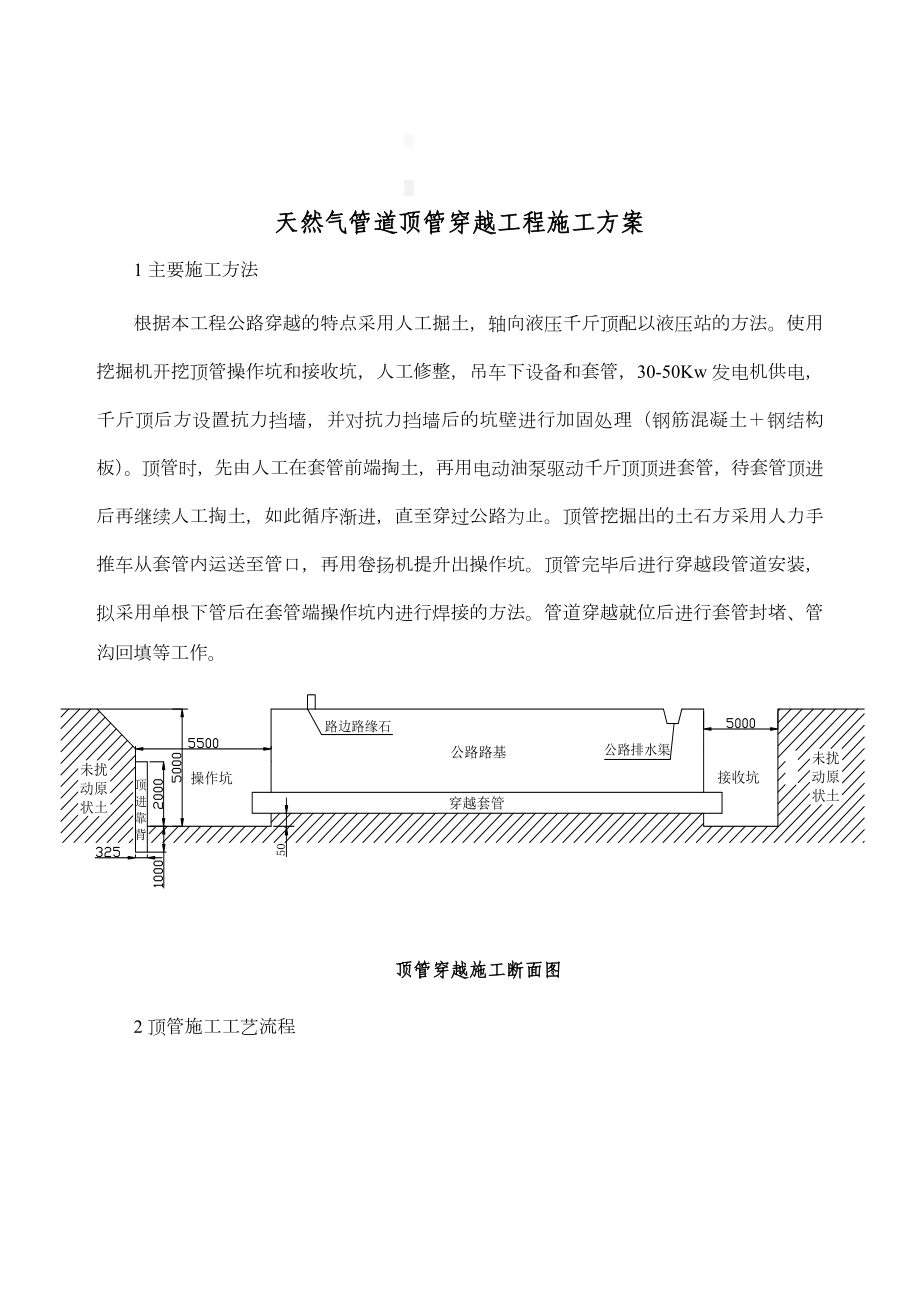 天然气管道顶管穿越工程施工方案.doc_第1页