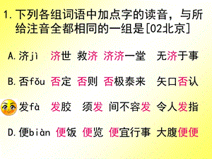 语文专题复习课件一、字音.ppt