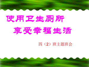 《使用卫生厕所享受幸福生活》主题班会.ppt