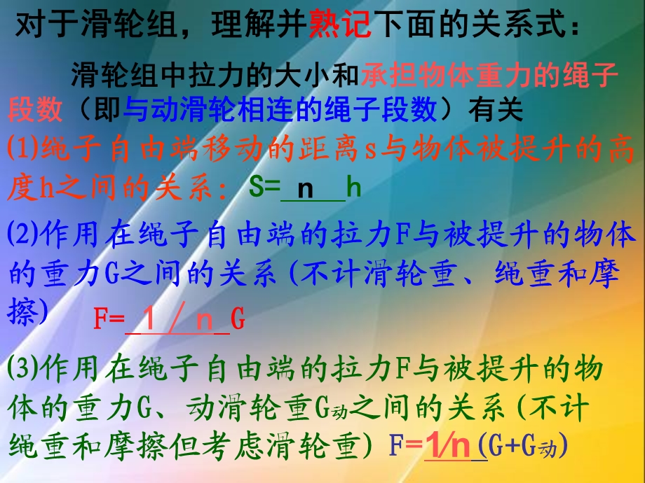 滑轮组绳子段数的确定和绳子的绕法.ppt_第3页