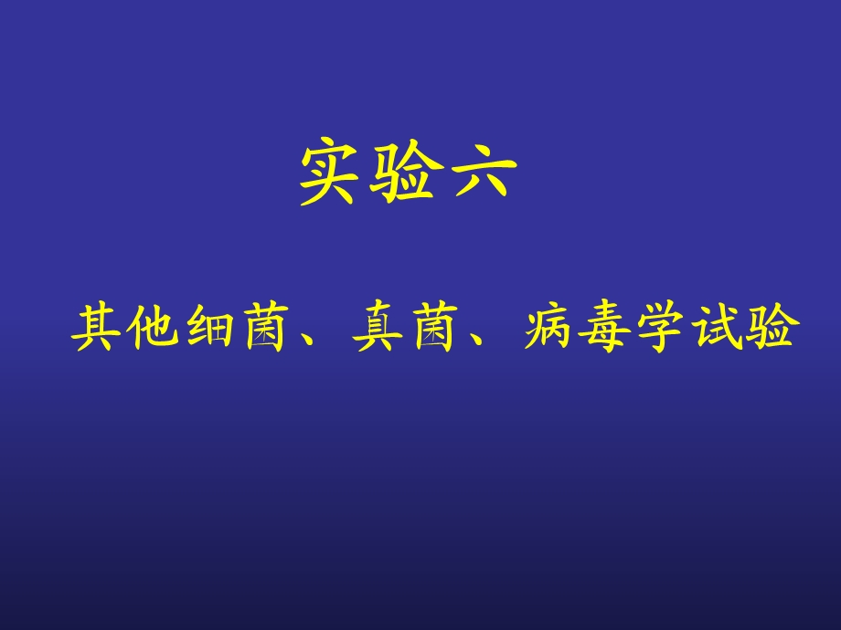 微生物课件-实验-6实验六其他细菌、病毒学试验.ppt_第1页