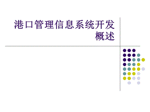 港口管理信息系统开发概述.ppt