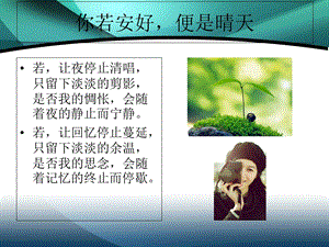 美丽的句子：你若安好.ppt