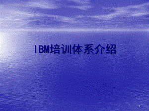 《IBM培训体系介绍讲解课程课件》.ppt