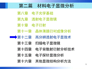 高分辨透射电子显微术.ppt