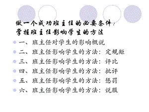 班主任影响学生的手段.ppt