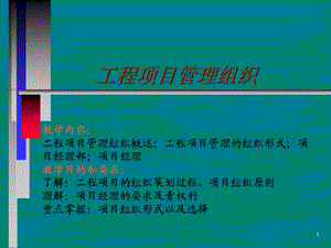 工程项目管理与组织.ppt