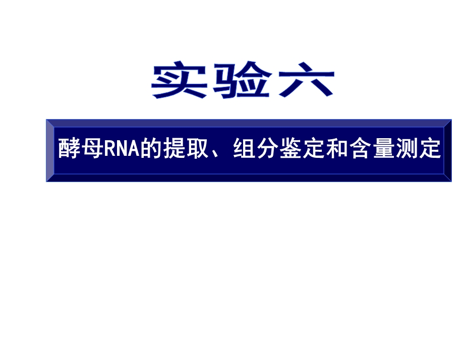 酵母RNA的提取、组分鉴定和含量测定.ppt_第1页