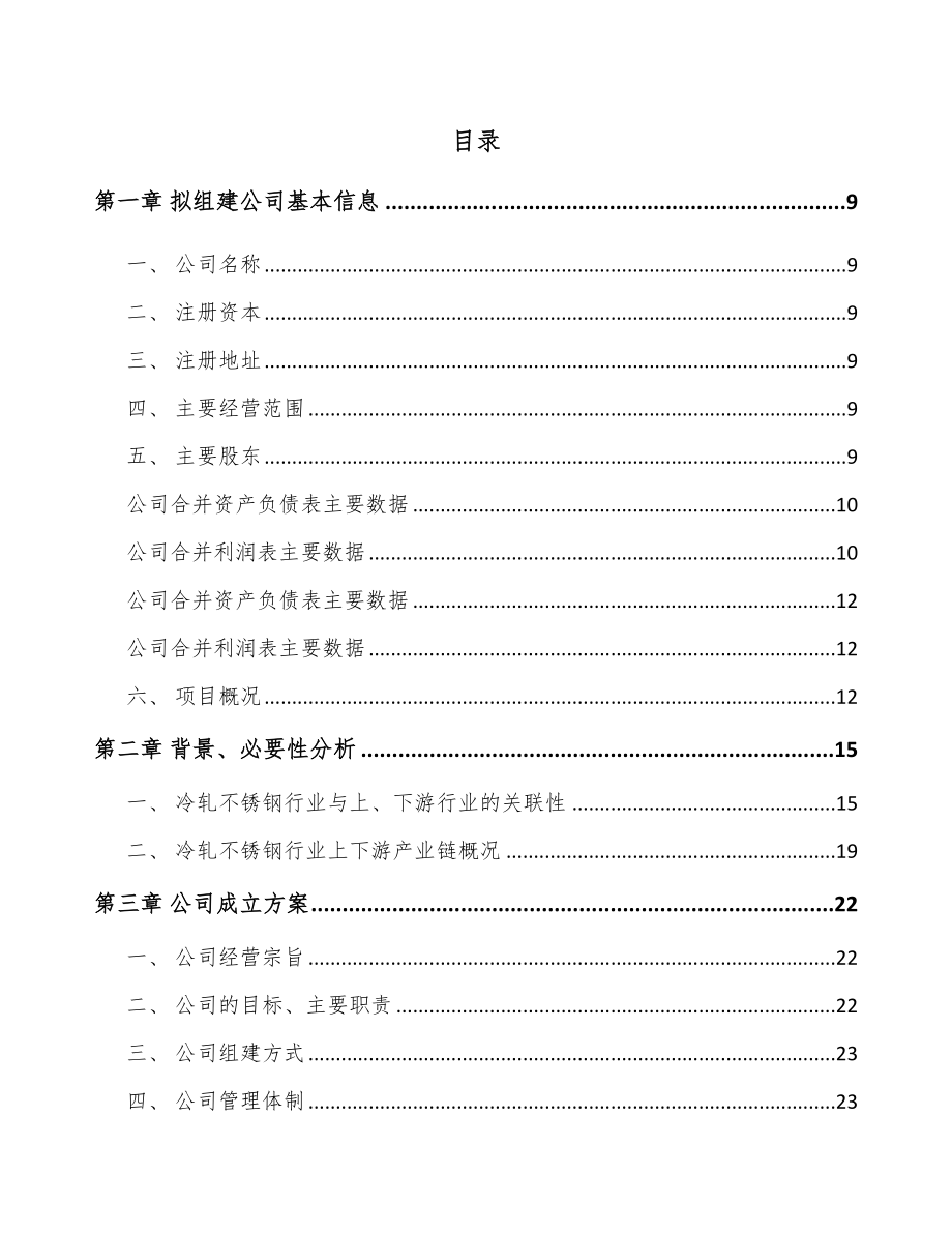 宁波关于成立冷轧不锈钢板带公司可行性研究报告.docx_第2页