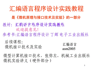 汇编语言程序设计实践教程.ppt