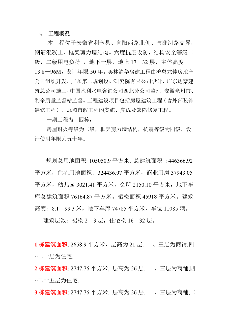 奥林清华利辛房建工程竣工验收监理评估报告.doc_第2页