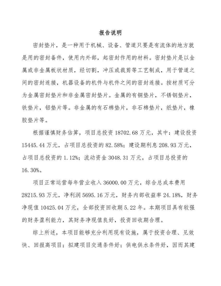 宁夏密封垫片项目可行性研究报告模板范本.docx_第2页