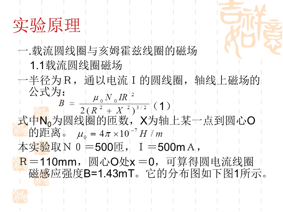 霍尔法测量圆线圈和亥姆霍兹线圈的磁场.ppt_第3页