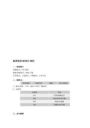 温度监控MODBUS规约.doc