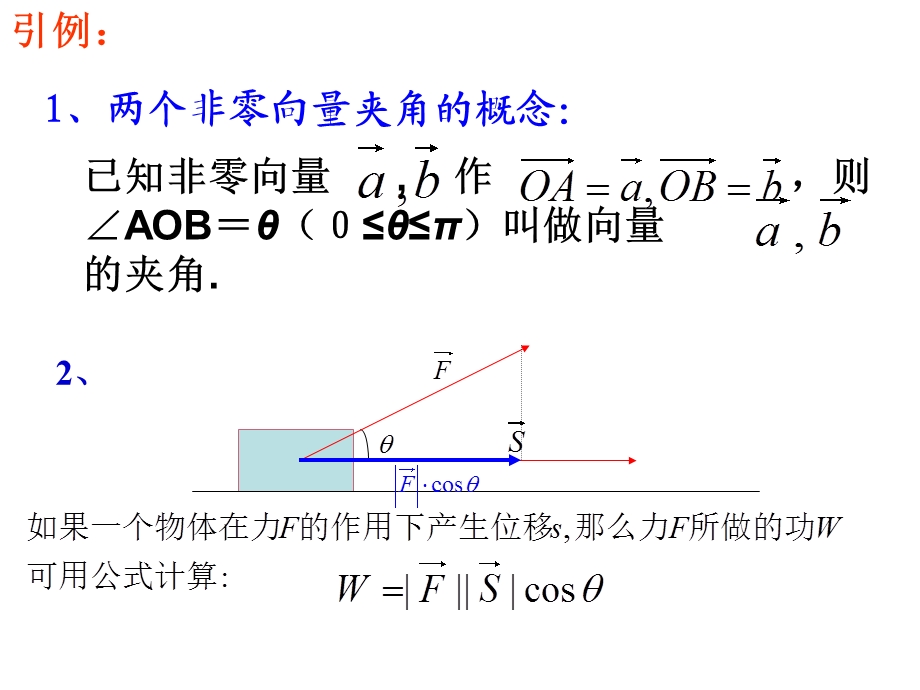 平面向量的数量积的物理背景及其含义.ppt_第2页