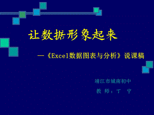 《Excel数据图表与分析》说课稿.ppt