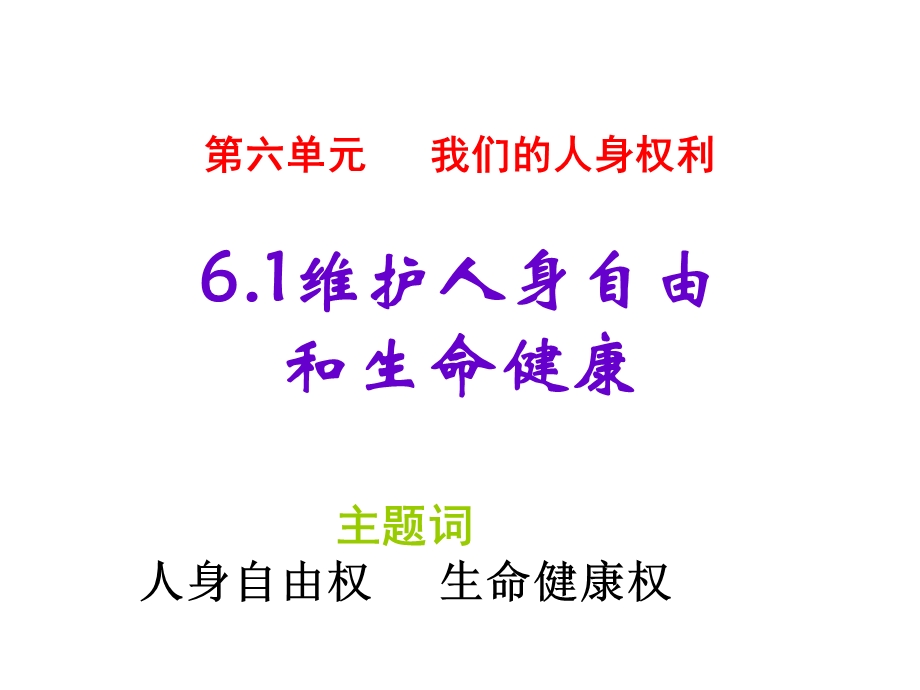 维护公民的人身自由权和生命健康权.ppt_第2页