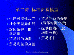 【大学课件】标准贸易模型.ppt