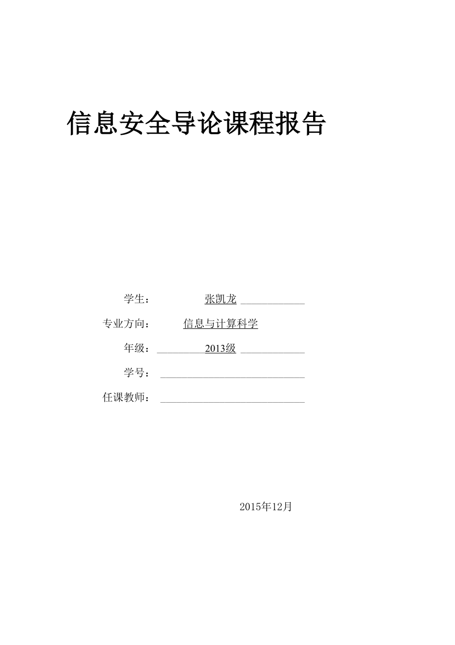 信息安全导论论文.docx_第1页