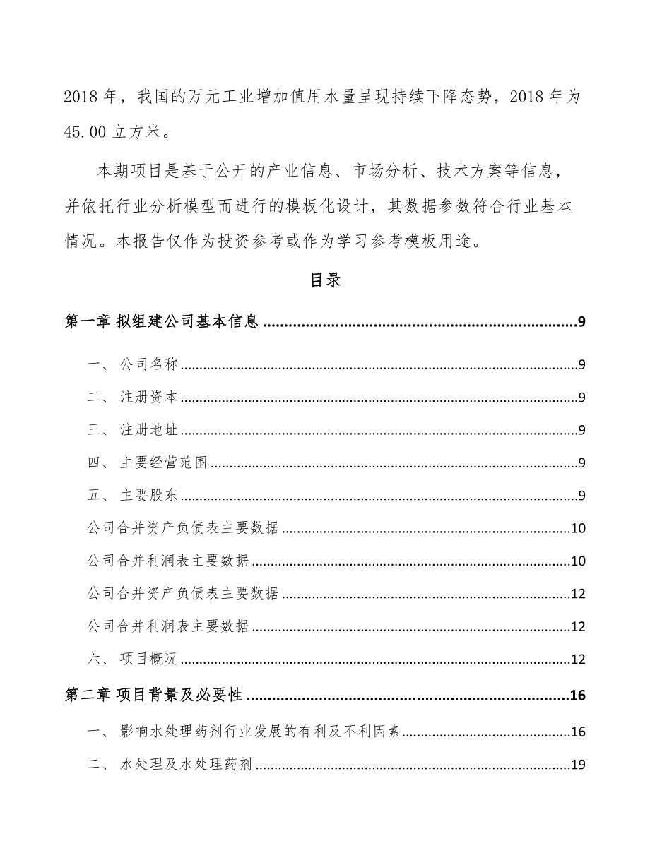 宁波关于成立水处理药剂公司可行性研究报告.docx_第3页