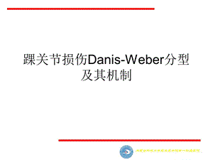 踝关节损伤danisweber分型及其机制.ppt